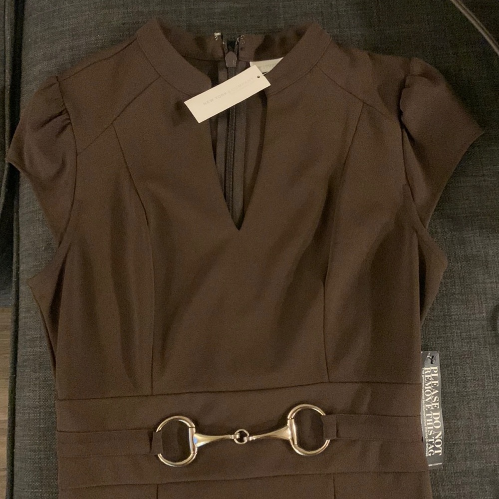 New ny and company work dress brown